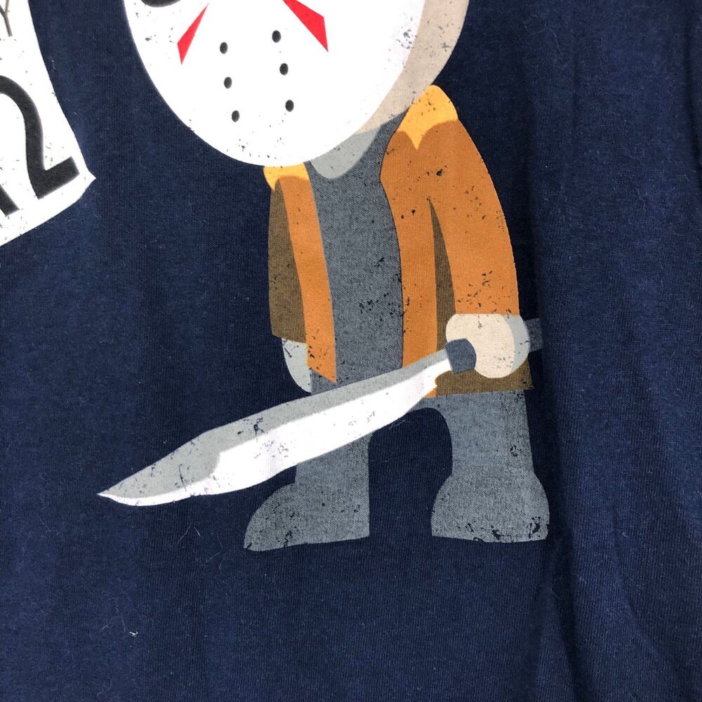 Friday the 13th T-Shirt: Sad Jason on Friday the 12th, Funny Anime Horror Tee L - Picture 5 of 7